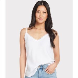 NWT Cloth & Stone for Anthropologie Lumi Frayed Cami - White - XL